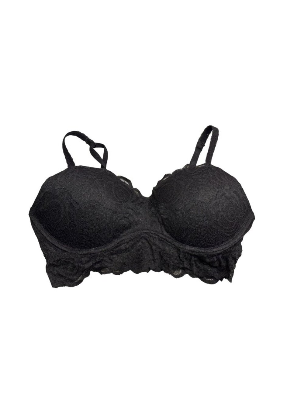 Victoria's Secret Black Lace Bralette Underwire Pushup Medium